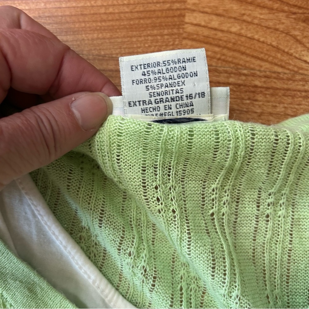 4/$15 Faded Glory green sweater - Picture 5 of 7